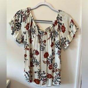 Floral Off-shoulder top